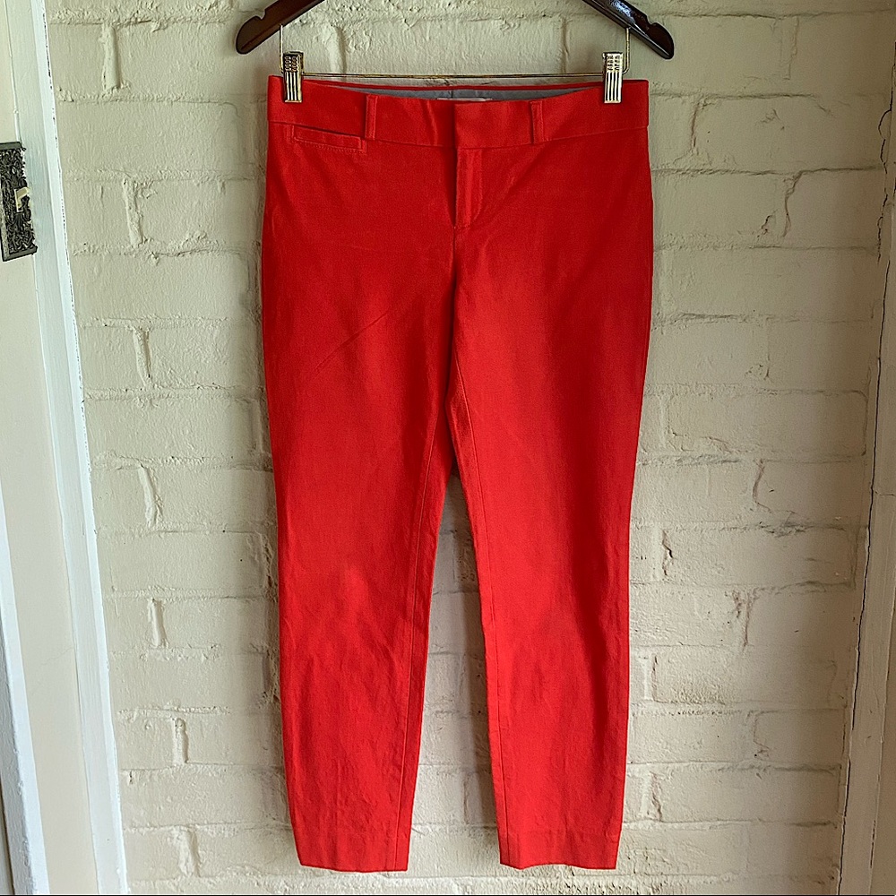 Banana Republic sloan fit sz 0 business casual red vibrant statement